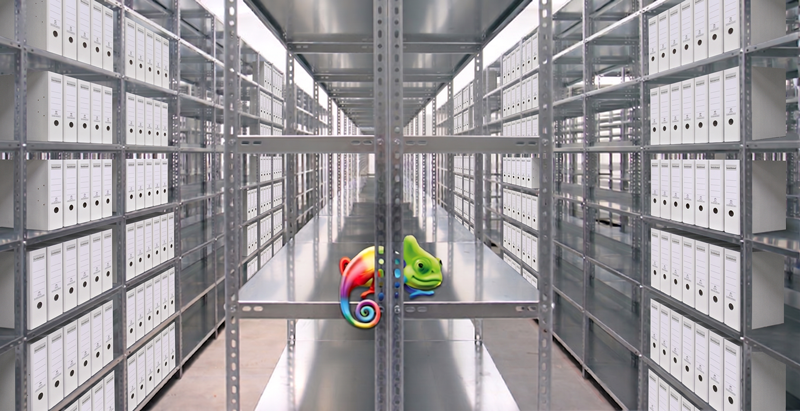 Aktenregalanlage Schraubsystem